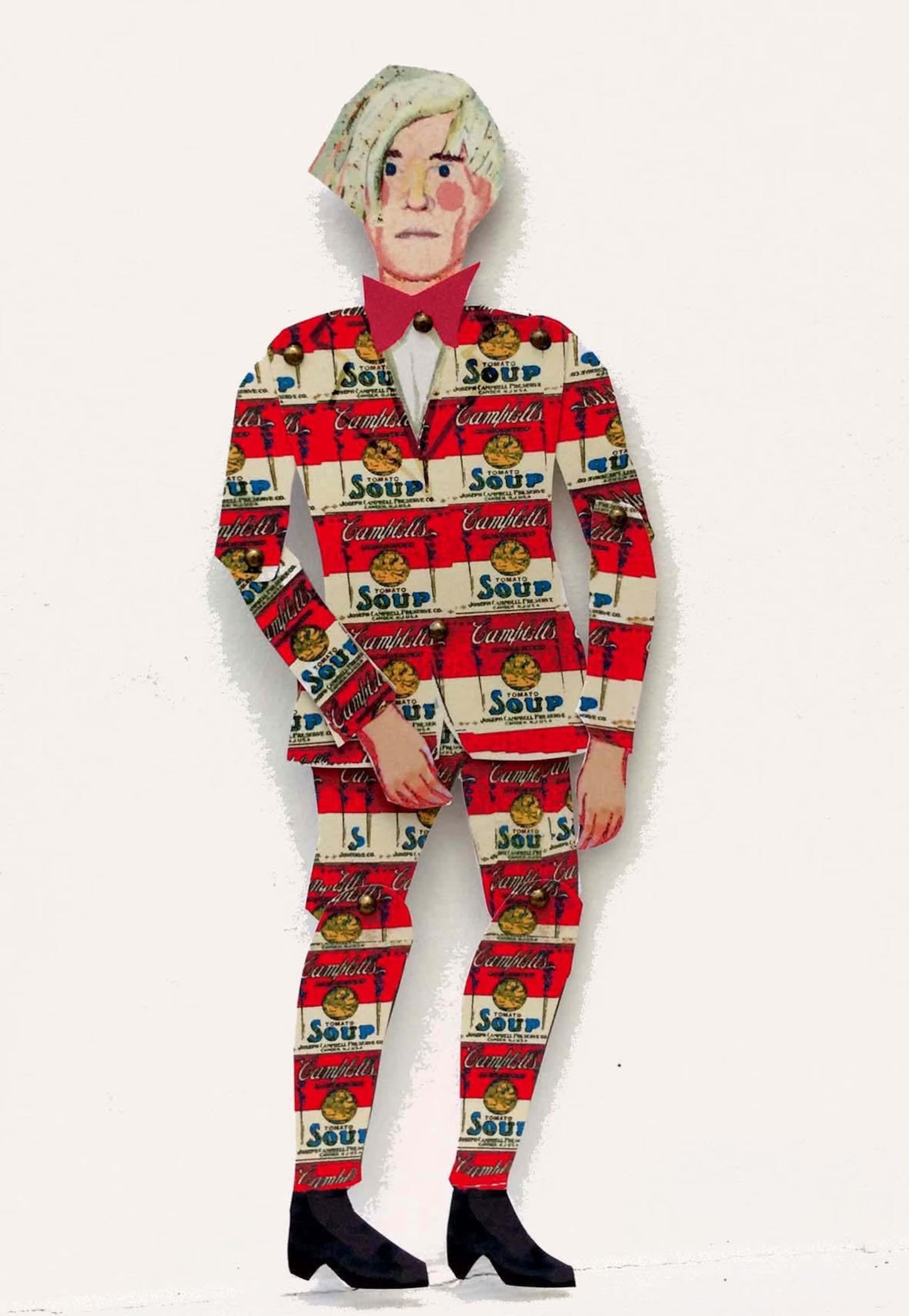 Marionnette " Andy Warhol" en papier by Wini-Tapp