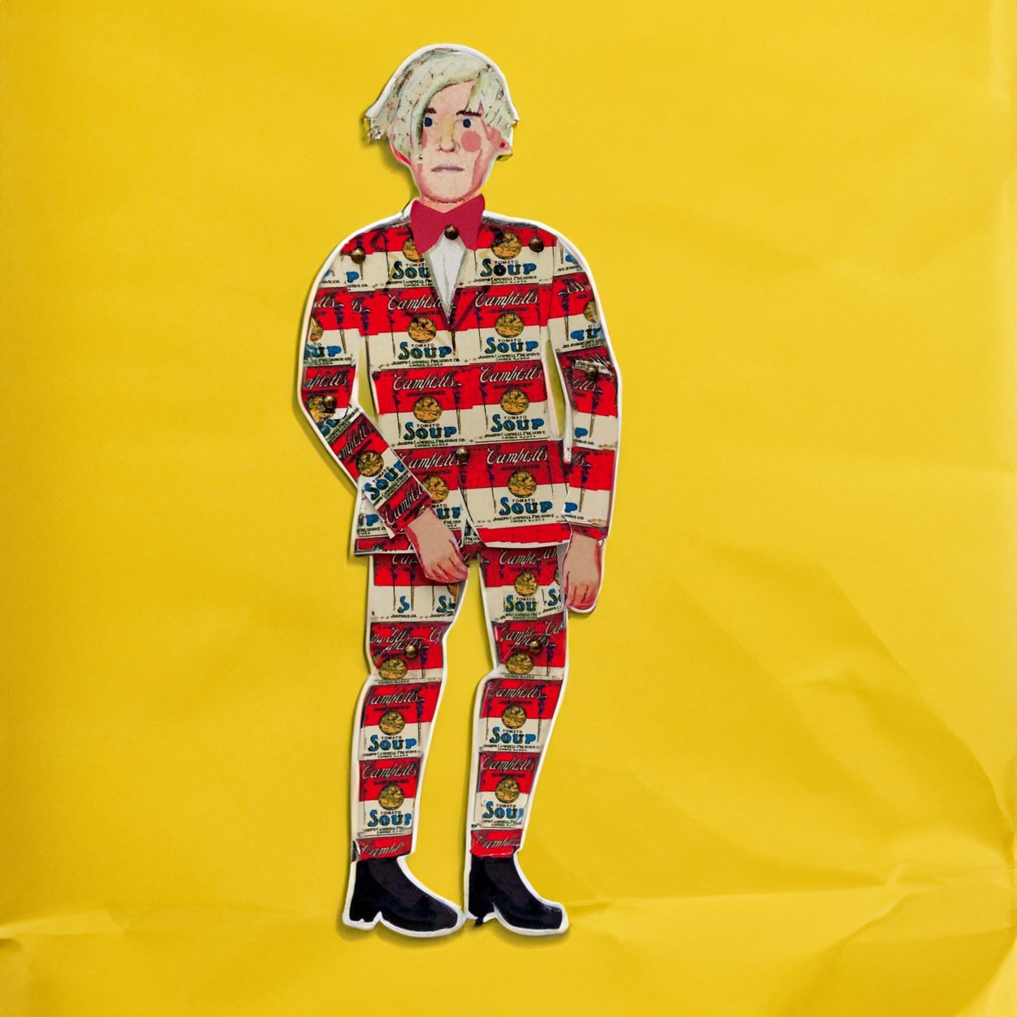 Marionnette " Andy Warhol" en papier by Wini-Tapp