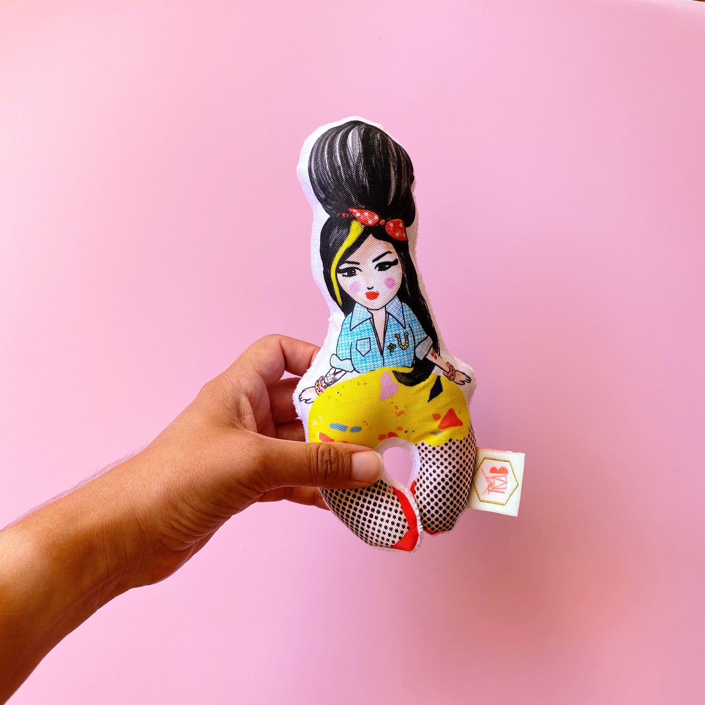 Hochet bébé Amy Yellow