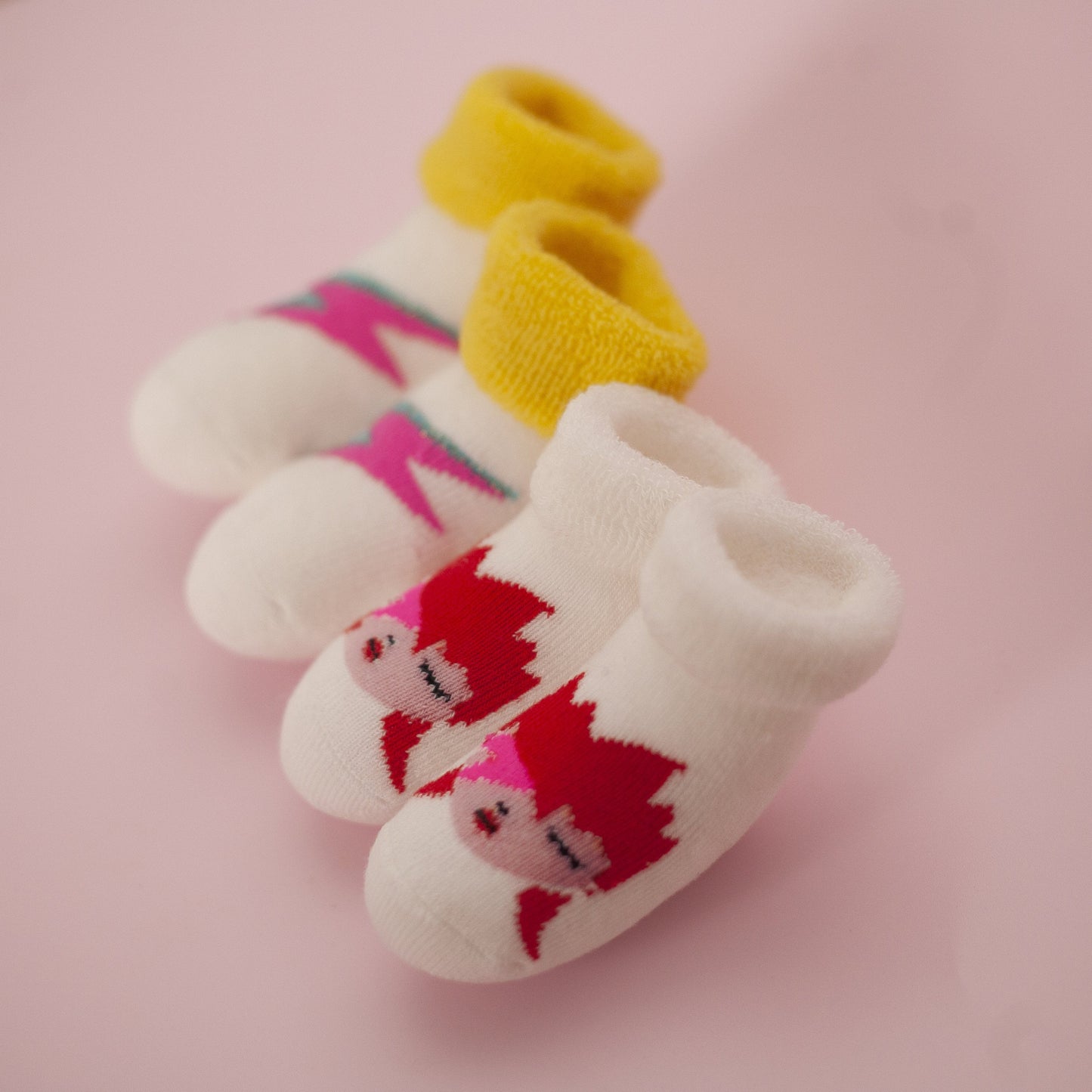 Flash ziggy |Chaussettes bébé, nouveau-né | Coton Bio | made in France | 3-6 mois