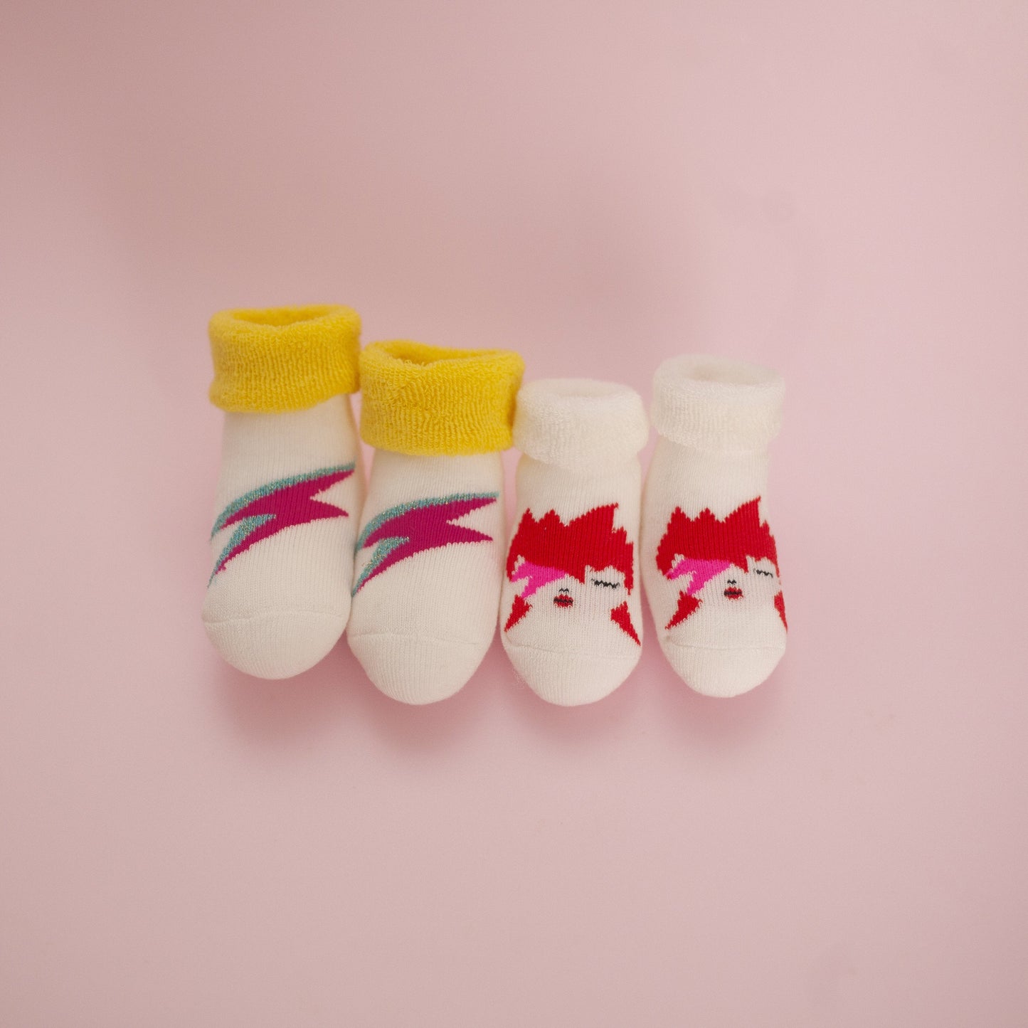 Flash ziggy |Chaussettes bébé, nouveau-né | Coton Bio | made in France | 3-6 mois