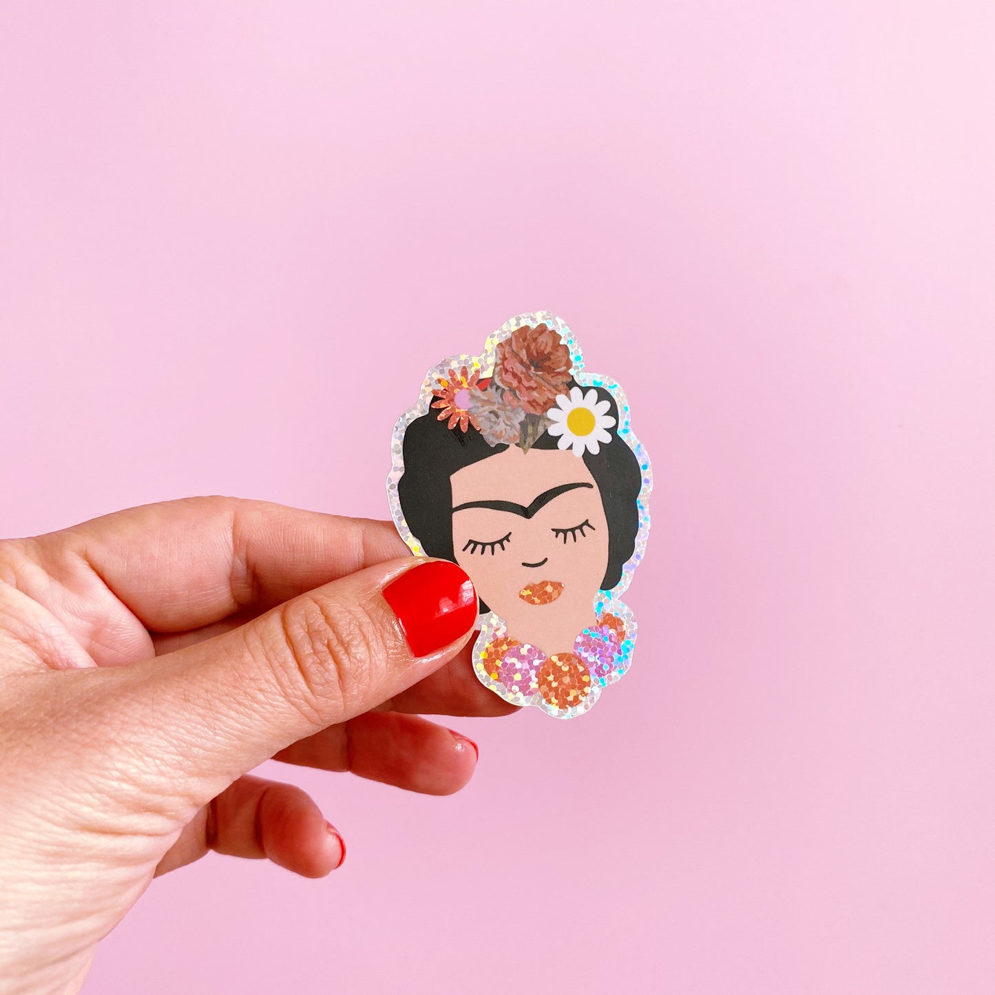 Sticker autocollant holographique Frida