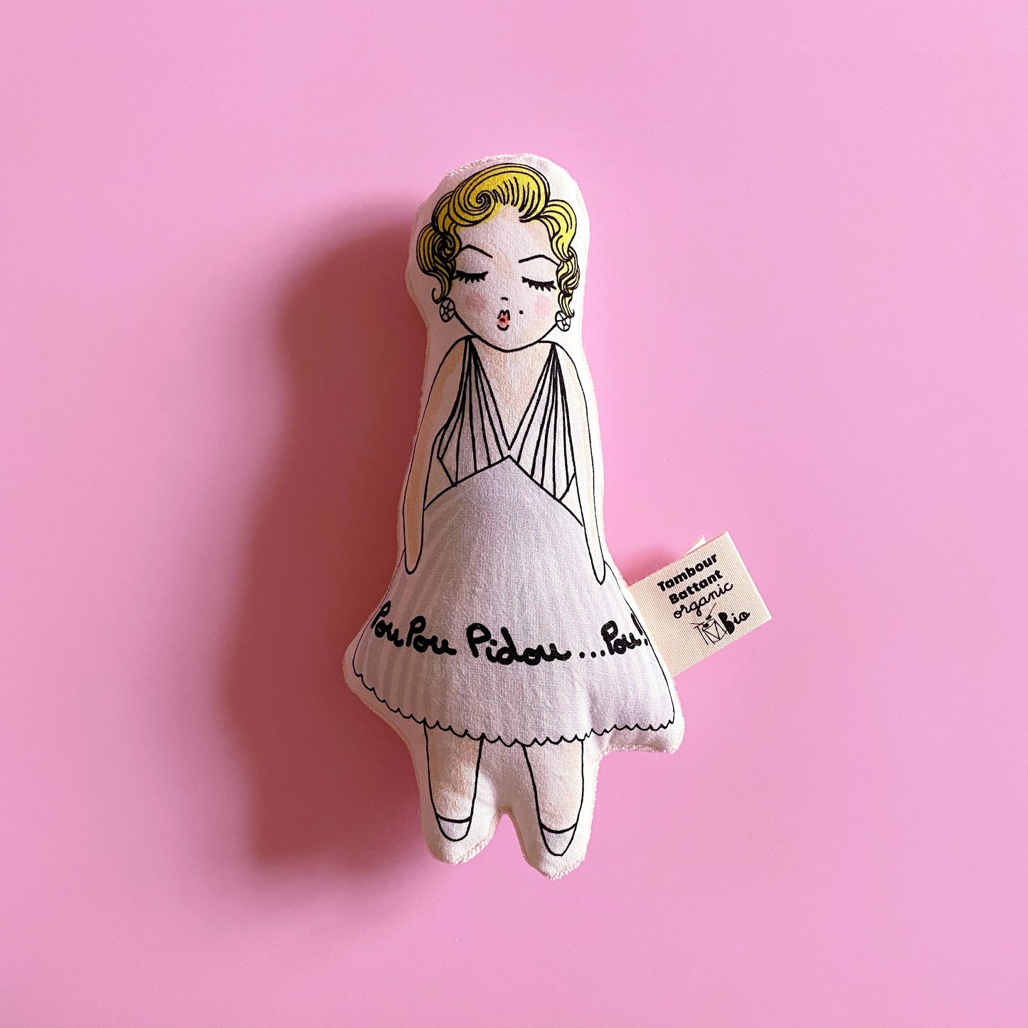 hochet bébé bio | Marilyn Monroe | Coton bio certifié GOTS | jouet bébé