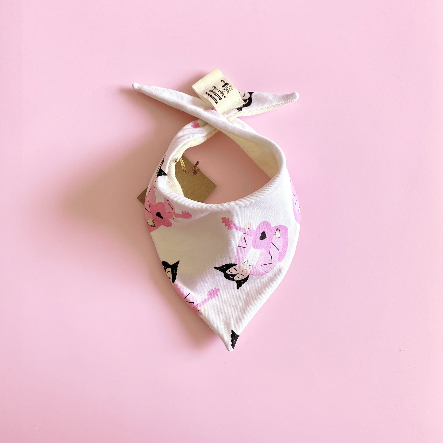 bavoir Bandana pour bébé en coton biologique certifié GOTS fabriqué en France - Mr Mystère