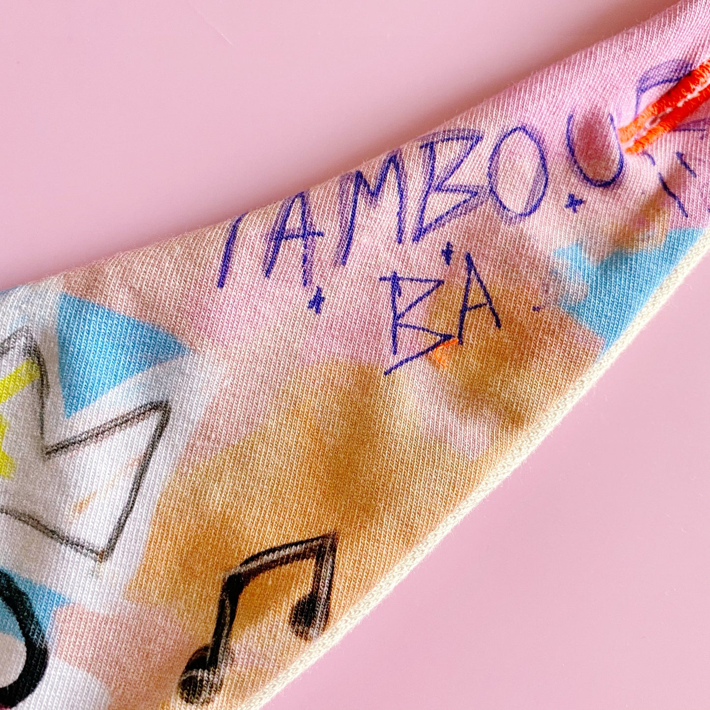 Bavoir bandana bébé en coton bio certifié GOTS taille réglable made in France - Samo