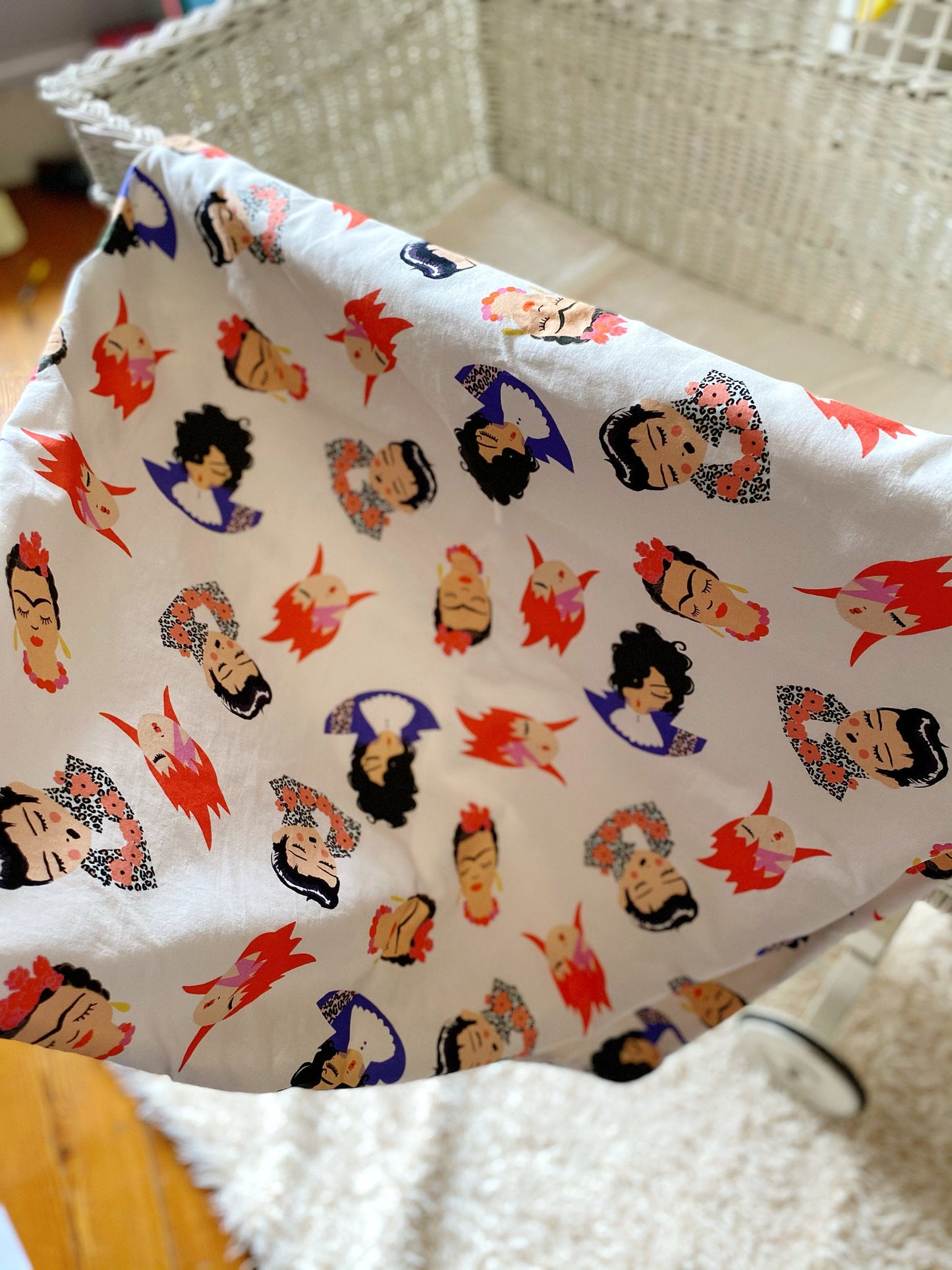 couverture bébé en coton biologique GOTS, motif Idoles