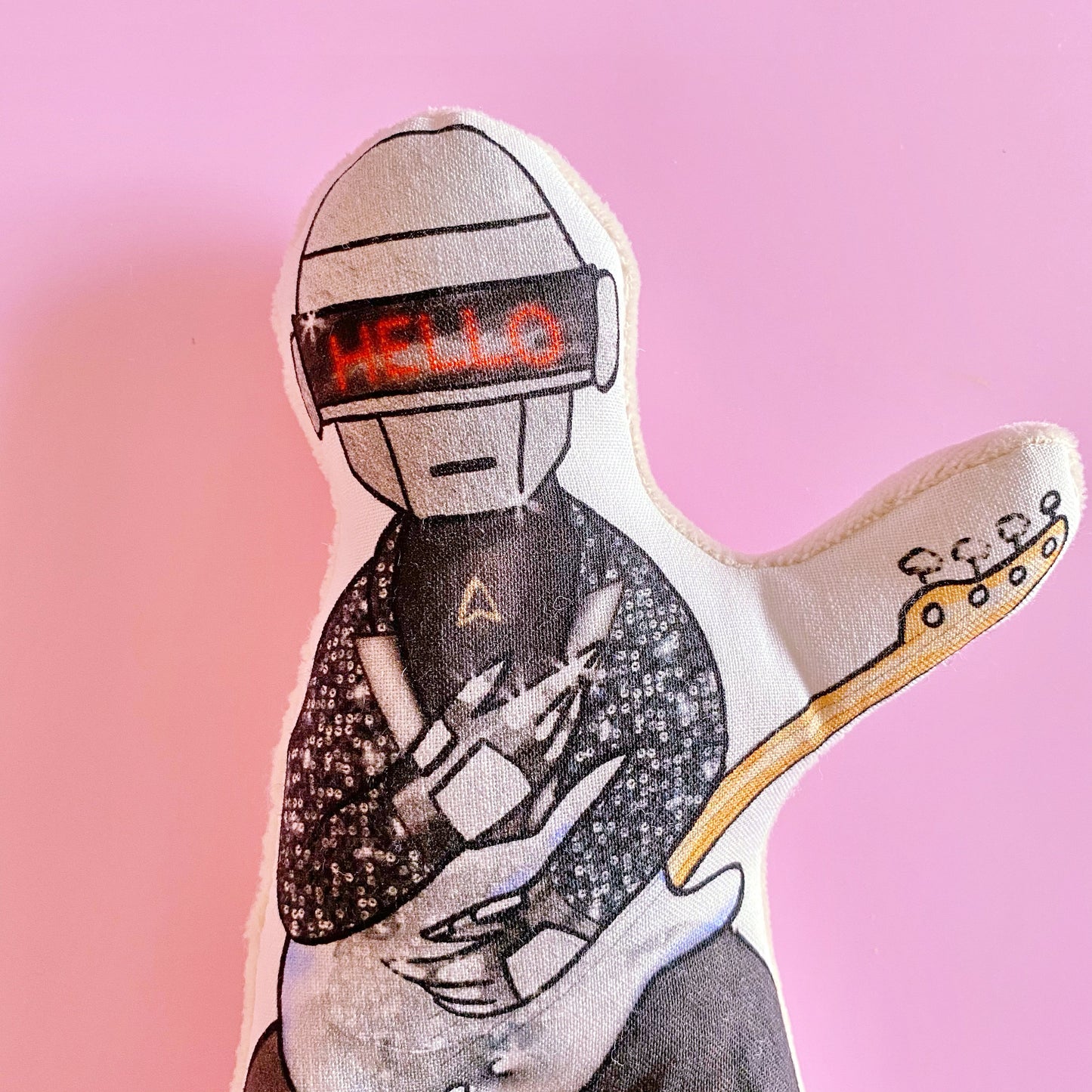 hochet bébé bio | Soft punk #2 | Coton bio certifié GOTS | jouet bébé