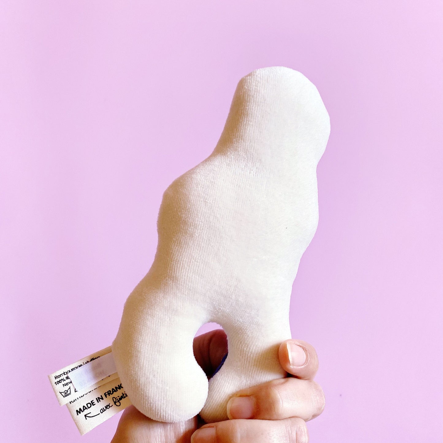 Hochet bébé bio Mr Doggy en coton biologique certifié GOTS, jouet bébé, cadeau de naissance cool !