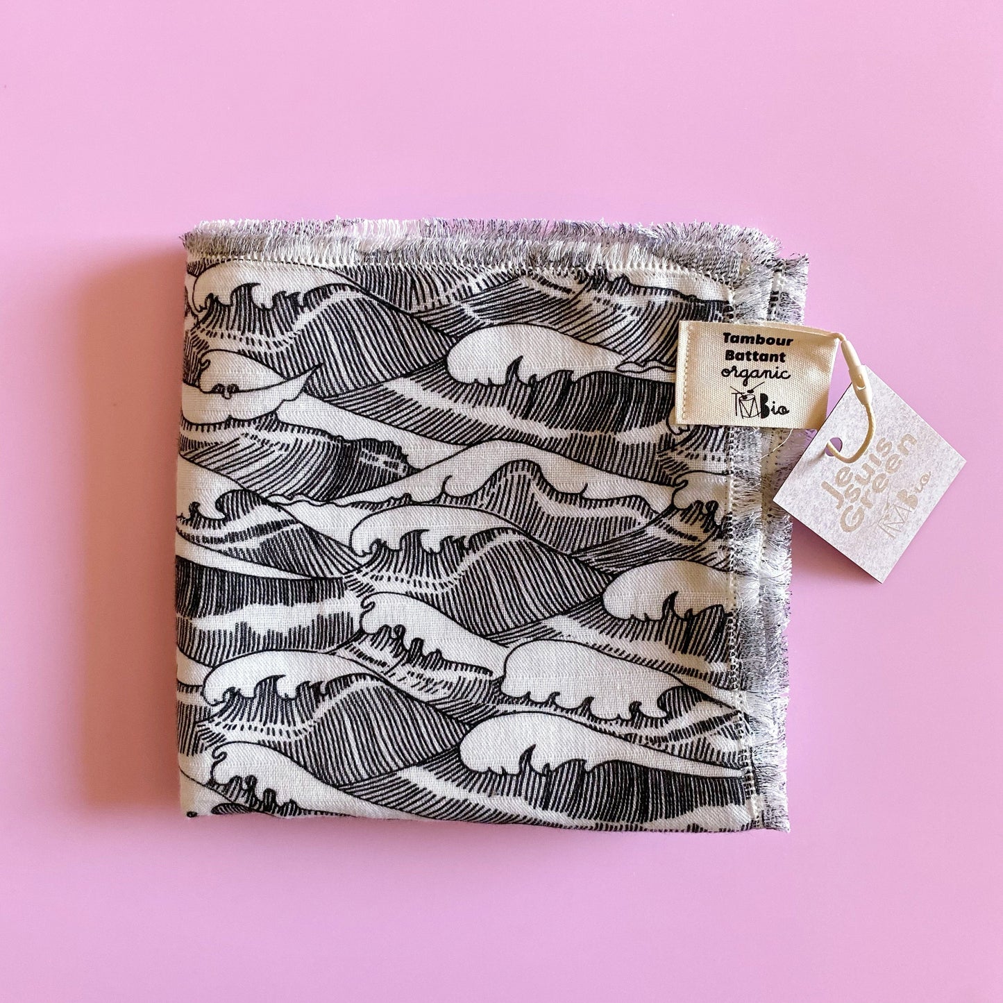 Foulard ou Grand Lange bébé , protège épaules ou foulard Océan | coton bio GOTS | couverture légère poussette