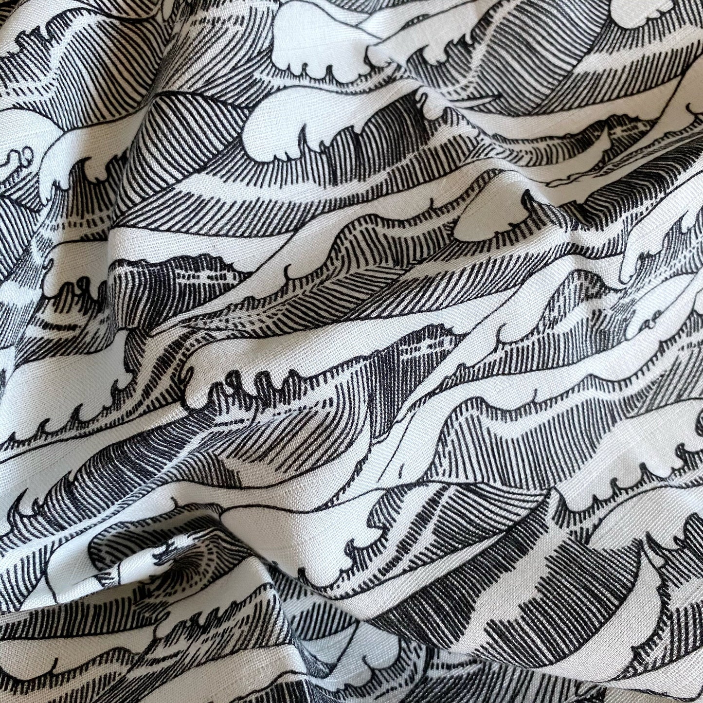 Foulard ou Grand Lange bébé , protège épaules ou foulard Océan | coton bio GOTS | couverture légère poussette