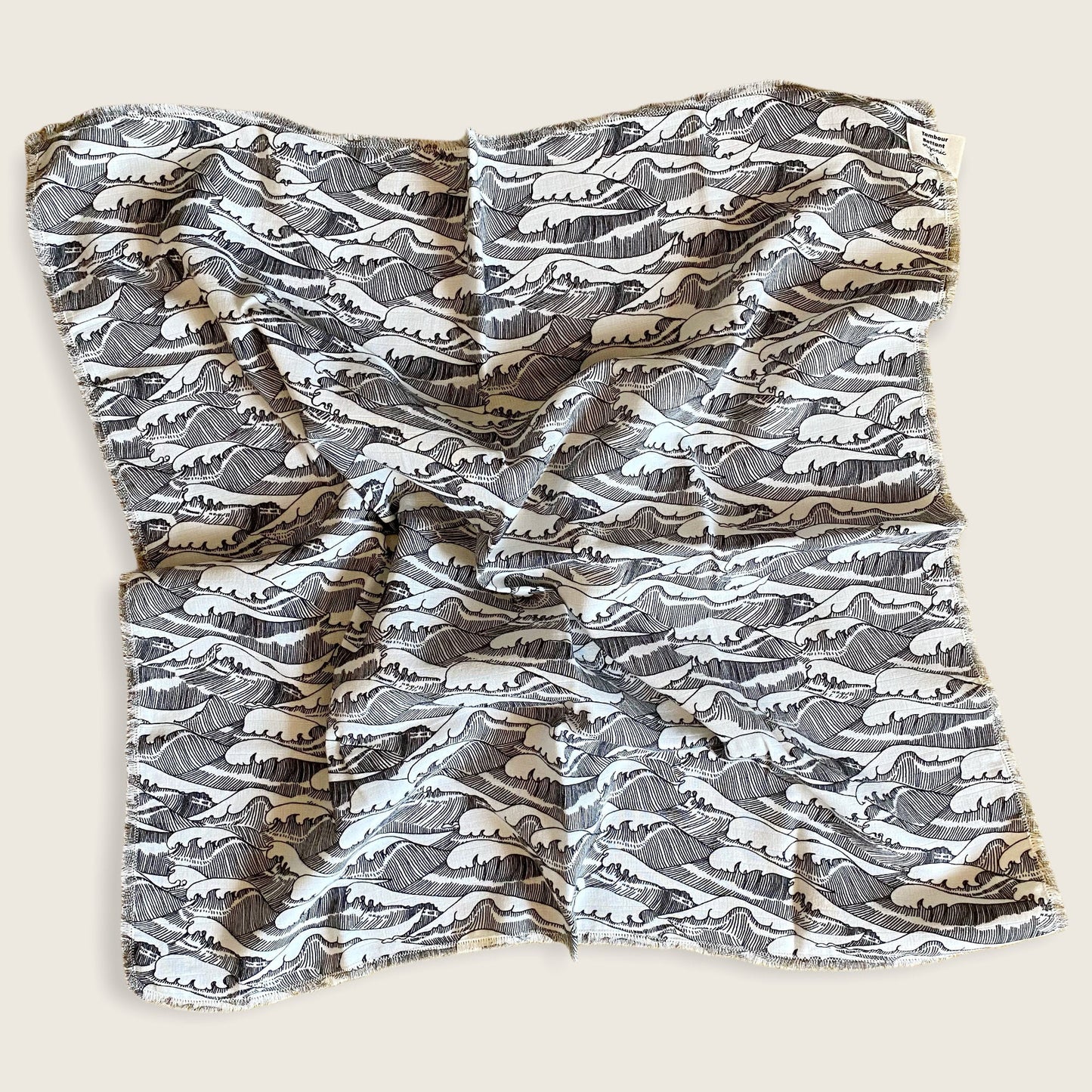 Foulard ou Grand Lange bébé , protège épaules ou foulard Océan | coton bio GOTS | couverture légère poussette