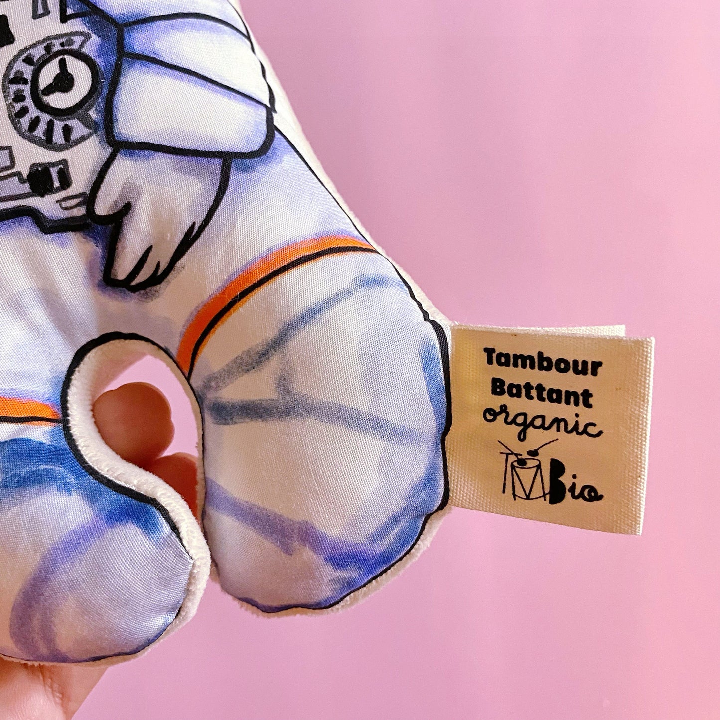 hochet bébé bio | Mr Tom Tom | Coton bio certifié GOTS | jouet bébé