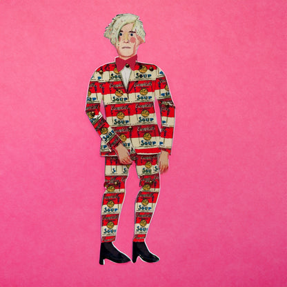 Marionnette " Andy Warhol" en papier by Wini-Tapp
