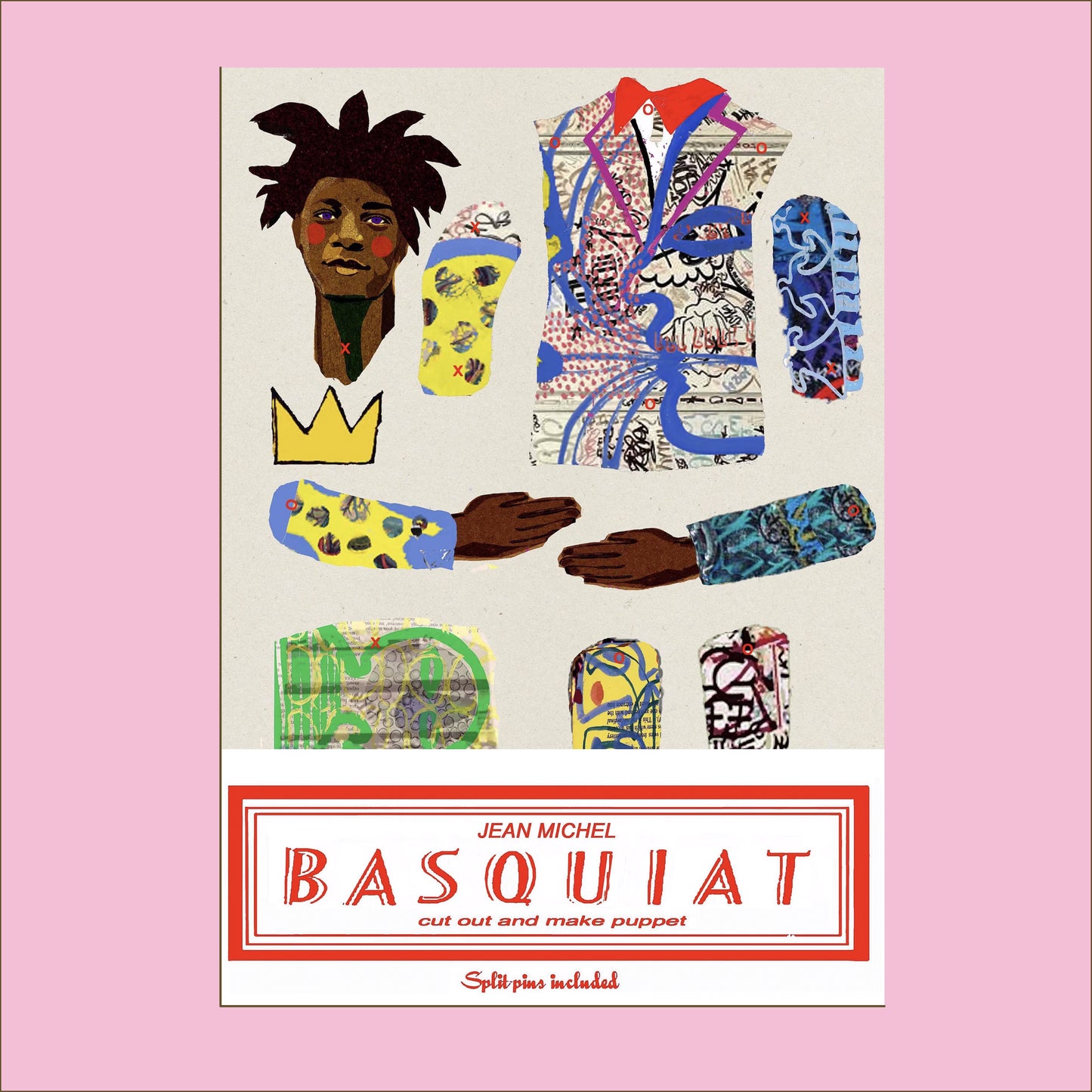 Marionnette " Basquiat" en papier by Wini-Tapp