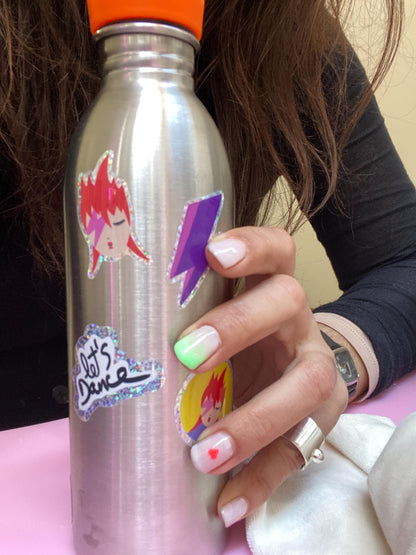 Ziggy, planche de stickers , autocollants holographiques, customisation, papeterie, cadeau petit prix