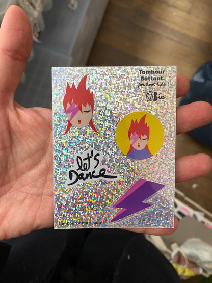Ziggy, planche de stickers , autocollants holographiques, customisation, papeterie, cadeau petit prix