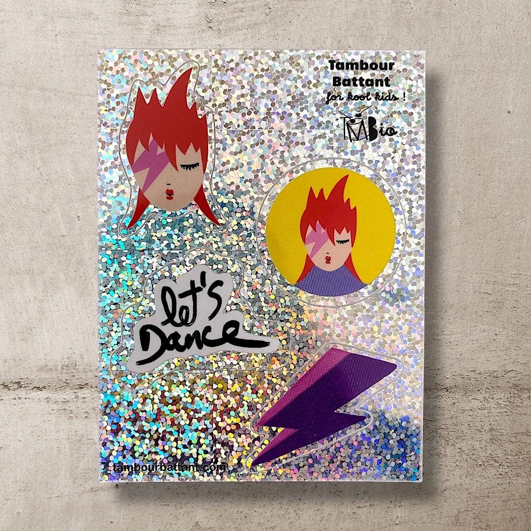 Ziggy, planche de stickers , autocollants holographiques, customisation, papeterie, cadeau petit prix