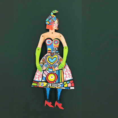 Marionnette " Niki de saint Phalle" en papier by Wini-Tapp