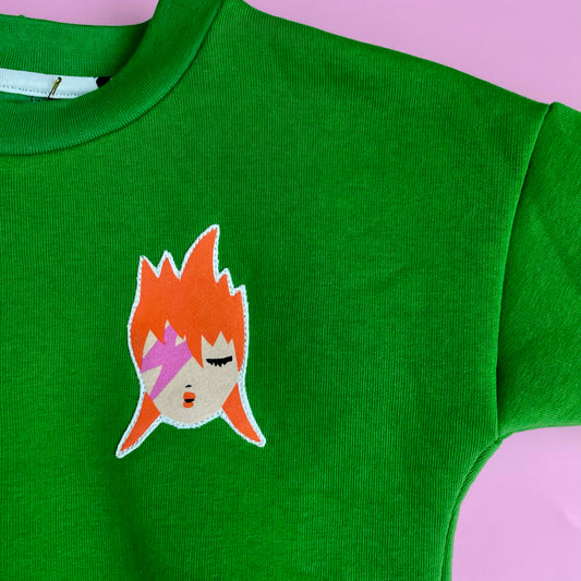 détail du motif Ziggy appliqué sur le sweat