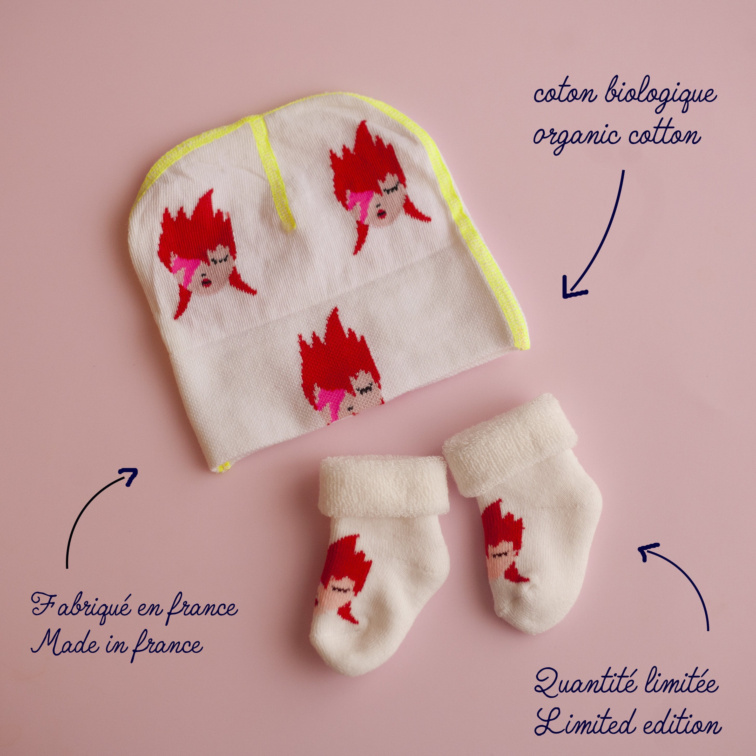 Bonnet 2025 chaussette naissance