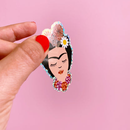 Sticker autocollant holographique Frida