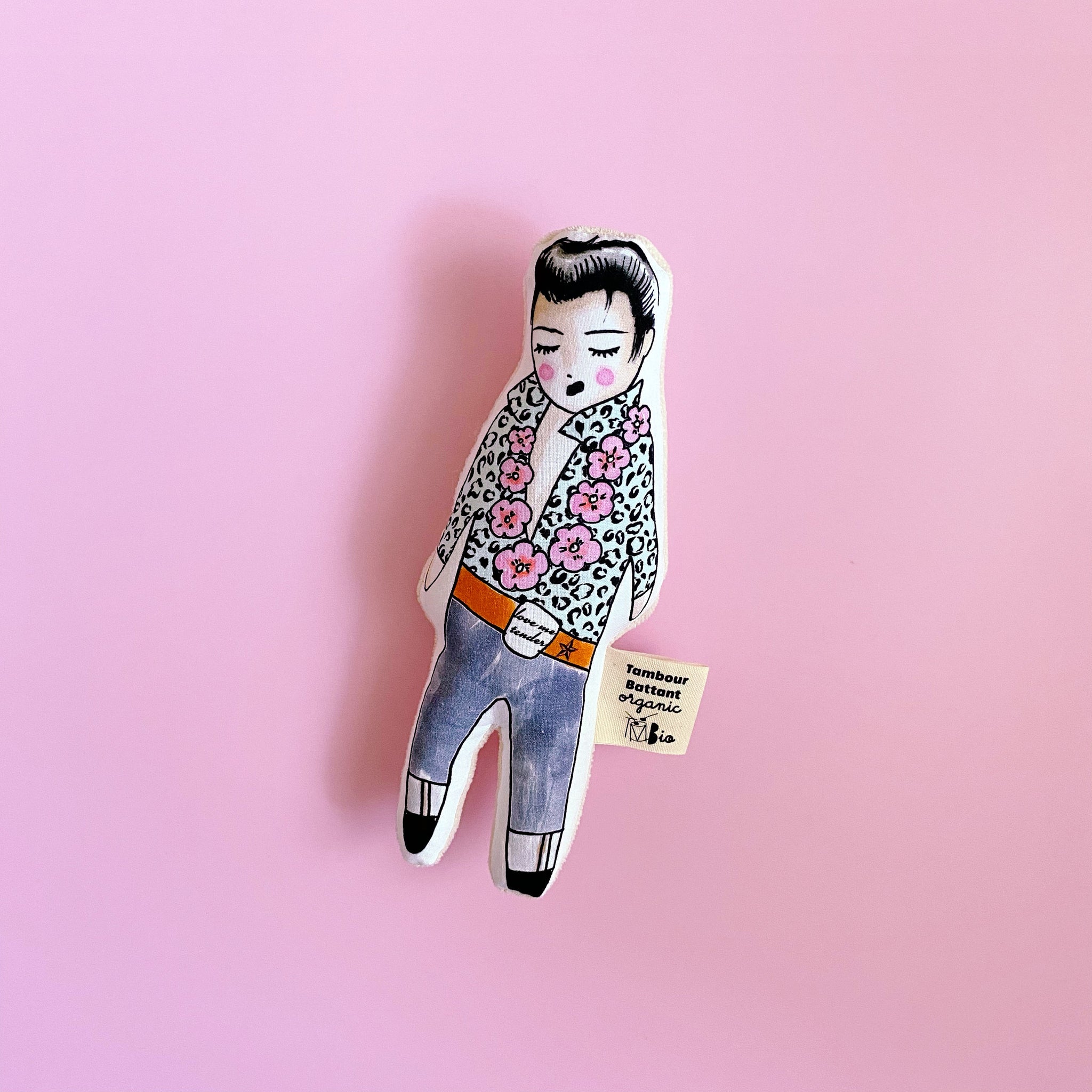 Mini hochet | Elvis | Coton bio certifié GOTS | jouet bébé