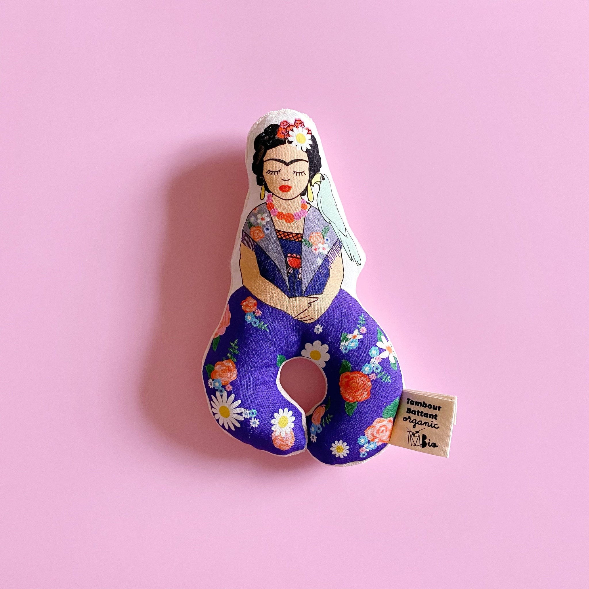 hochet bébé bio | Frida Flowers #2 | Coton bio certifié GOTS | jouet bébé