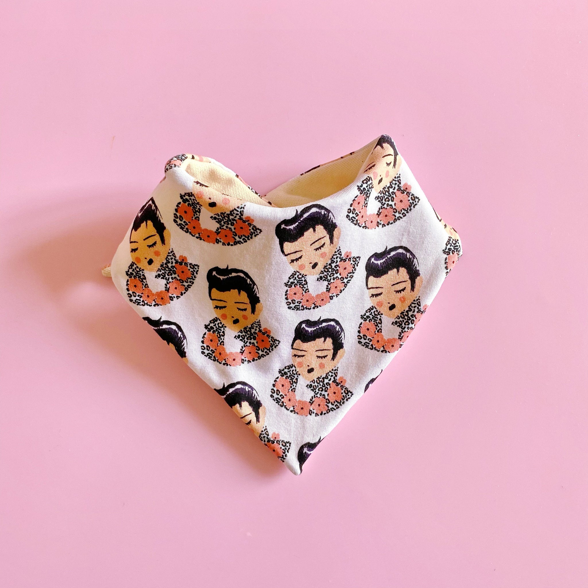 bavoir bandana bébé en coton bio certifié GOTS taille réglable made in France -Elvis