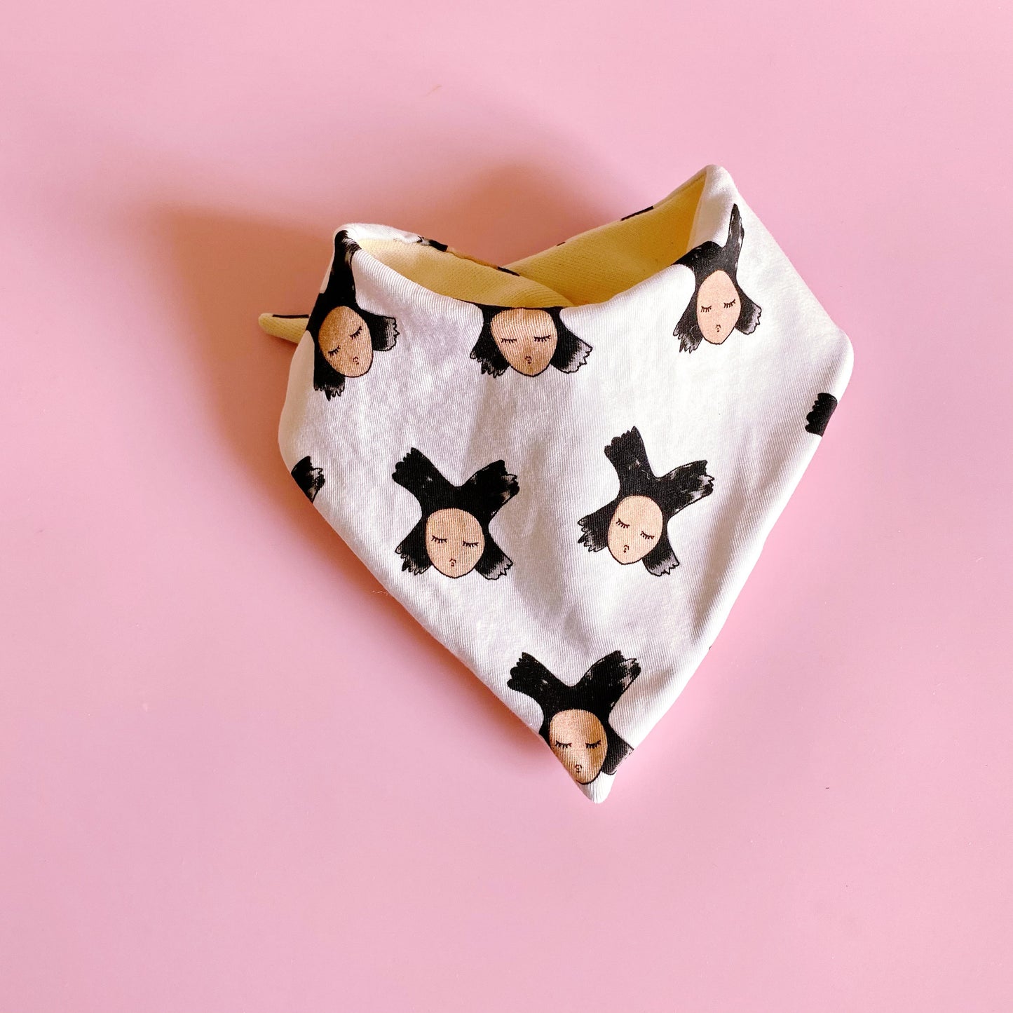 Bavoir bandana bébé en coton bio certifié GOTS taille réglable made in France - Samo cross