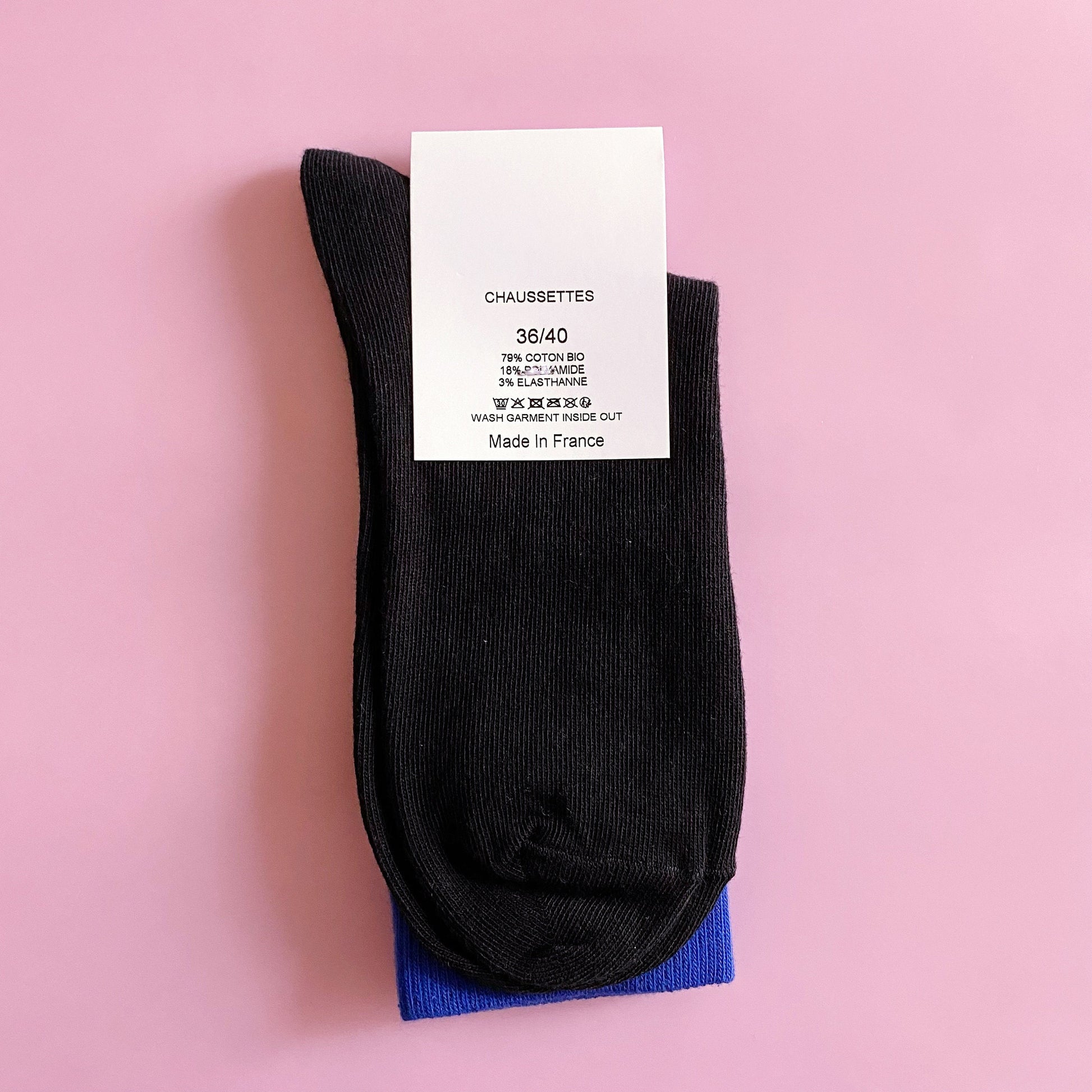 Chaussettes en coton bio, pour hommes ou femmes, made in France
