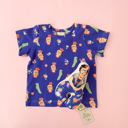 T-shirt Frida en jersey de coton bio certifié GOTS, taille bébé et enfant, t-shirt musique, t-shirt tambour battant